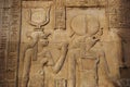 Ancient pillar and hieroglyphic at temple of Kom Ombo. Egypt Royalty Free Stock Photo