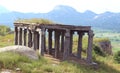 Ancient pillar rest hall Royalty Free Stock Photo