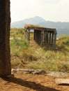 Ancient pillar rest hall Royalty Free Stock Photo