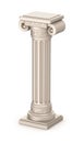 Ancient pillar on white background Royalty Free Stock Photo