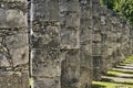 Ancient pillars built by the Mayas Royalty Free Stock Photo