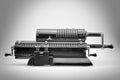 Ancient pinwheel mechanical calculator.Black and white shot