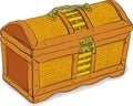 Ancient pirate chest - vector eps8 Royalty Free Stock Photo