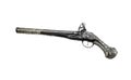 Ancient pistol or musket on a white background.