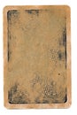 Ancient playing card used grunge cover paper background