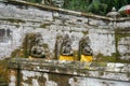 Ancient pool of the balinese temple Goa Gajah, Elephant Cave in Bali, Unesco in Indonesia Royalty Free Stock Photo