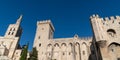 Ancient Popes Palace Saint-Benezet in Avignon Provence France in web banner template header