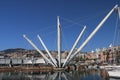 Ancient port of Genoa: The pillars that support the skating rink and the Bigo