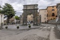 Ancient Porta Albana of Bagnoregio, Italy, at the entrance to the historic centre