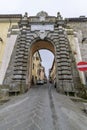 The ancient Porta di Borgo is the access point to the main village of Montefiascone, Viterbo, Italy