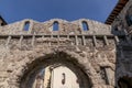 The ancient Porta Pretoria in the historic center of Aosta, Italy