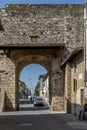 The ancient Porta Santa Trinita in the historic center of Prato, Italy