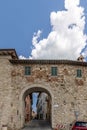 The ancient Porta Senese and the surrounding walls of the historic center of Castiglione del Lago, Umbria, Italy Royalty Free Stock Photo