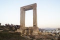 Ancient Portara or the Great Door at Naxos island Greece - Temple of Apollo