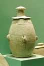 Ancient pot with lid Royalty Free Stock Photo