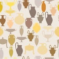 Ancient pottery seamless pattern Royalty Free Stock Photo
