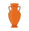 Ancient pottery, vase, jar, amphora. Made in cartoon flat style