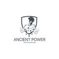 Ancient Power. Athletic warrior logotype