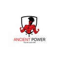 Ancient Power. Athletic warrior logotype
