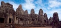 Ancient Prasat Bayon temple in Angkor Thom, Siem Reap, Cambodia Royalty Free Stock Photo