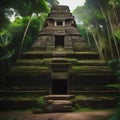An ancient pre-Columbian pyramid temple in a lush jungle2