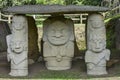 Ancient pre-columbian statues in San Agustin, Colombia.