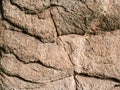 Ancient Precambrian rock illuminated by direct sunlight