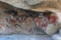 ancient prehistoric civilization of 8000 years BC with the caves of painting of hands in patagonia santa cruz argentina