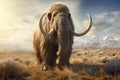 Ancient Prehistoric mammoth person. Generate Ai