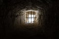 Ancient prison window Royalty Free Stock Photo