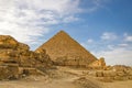 The ancient pyramid of Chefren in Giza, Egypt Royalty Free Stock Photo