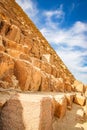 The ancient pyramid of Chefren in Giza, Egypt Royalty Free Stock Photo