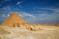 The ancient pyramid of Chefren in Giza, Egypt Royalty Free Stock Photo