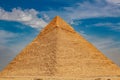 The ancient pyramid of Chefren in Giza, Egypt