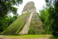 The ancient pyramid of the Mayan civilization in Tikal, Guatemala