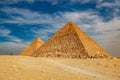 Ancient Pyramid of Mycerinus, Menkaura and the Pyramids of the Queens Menkaurev Giza, Egypt