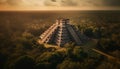 Ancient pyramid ruins, Chichen Itza, Caribbean adventure generated by AI