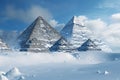 Ancient Pyramids in Snow, Egypt Pyramid in Winter, Global Cooling, Climate Change, Ice Age