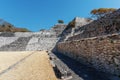 Ancient pyramids on top of a mountain, steps and masonry