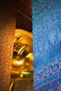 Ancient Reclining Buddha image inside Wat Pho. Wat Pho is famous temple and historical landmark of Thailand.