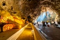 Ancient reclining Buddha Image in Khao Luang cave Royalty Free Stock Photo