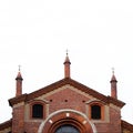 Ancient red brick church in Milano Royalty Free Stock Photo