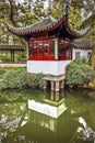 Ancient Red Pagoda Reflection Garden Humble Administrator Suzhou China