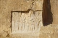 Ancient relief of the necropolis Naqsh-e Rustam near ruins of Pe Royalty Free Stock Photo