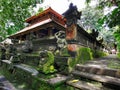 Ancient religious figures at a balinese hindu temple on Bali island in Indonesia