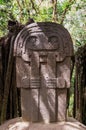 Ancient religious monument and megalithic pre-columbian sculpture in San AgustÃ­Â­Â­n Archaeological Park Royalty Free Stock Photo