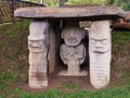 Ancient religious monument and megalithic pre-columbian sculpture in San AgustÃ­Â­Â­n Archaeological Park