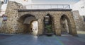 Ancient remains from medieval wall. Cadiz, Spain