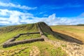 Ancient remains of Milecastle 39 on Hadrian`s Wall