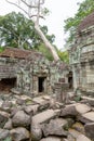 Ancient remains of Preah Khan temple, Siem Reap, Cambodia, Asia Royalty Free Stock Photo